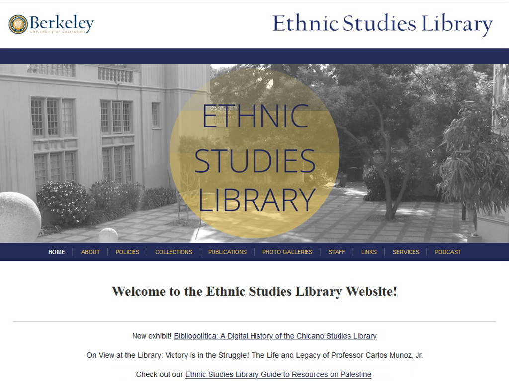 Ethnic Studies Library at UC Berkeley Home Page