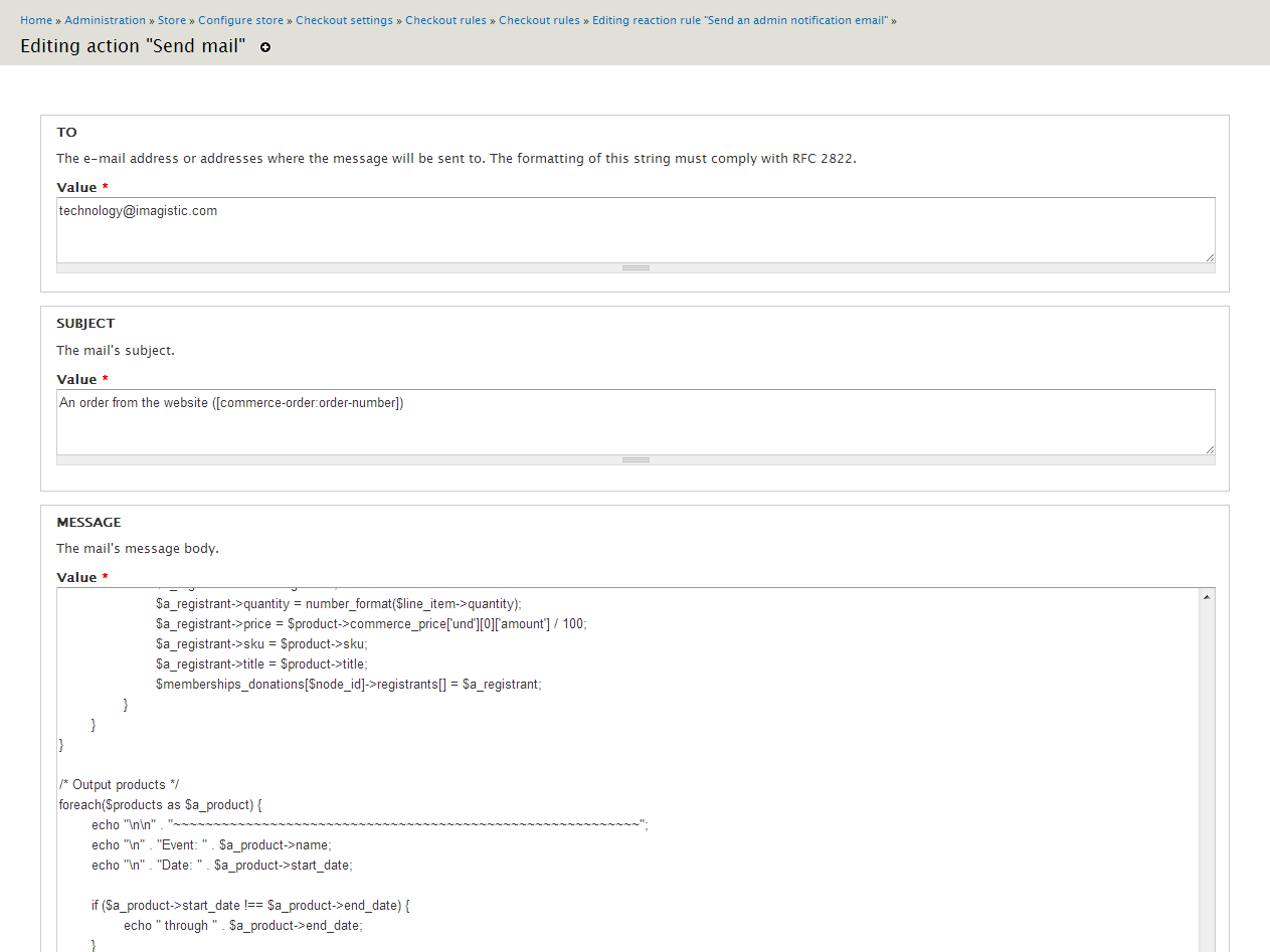 Santa Barbara Botanic Garden - Custom Email Trigger