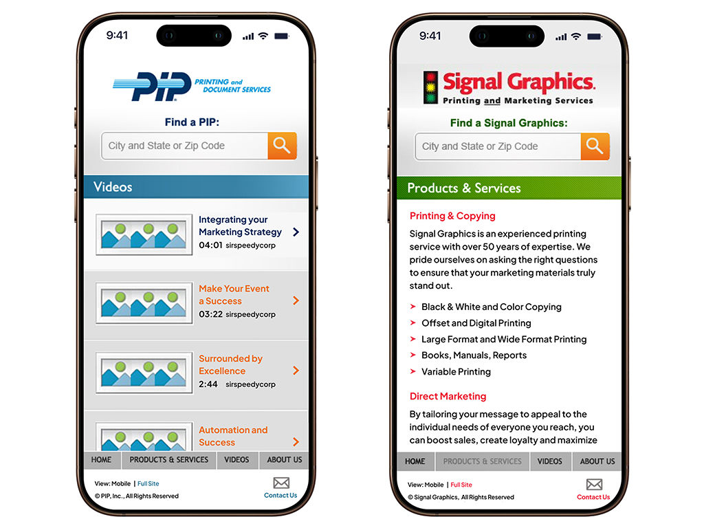 Signal Graphics and PIP - Mobile Screens