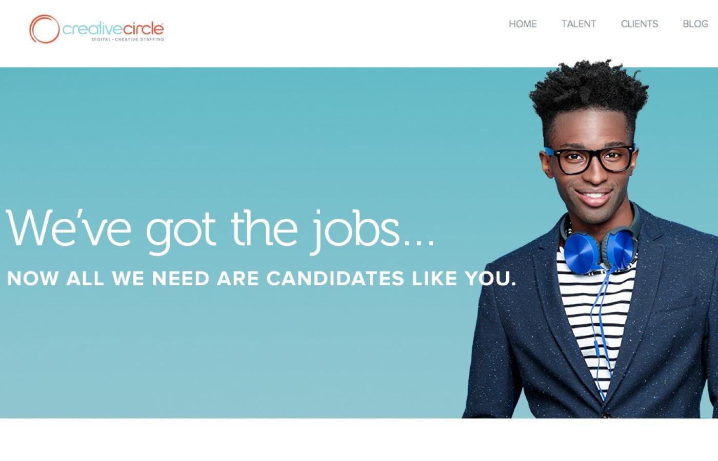 Creative Circle custom landing page