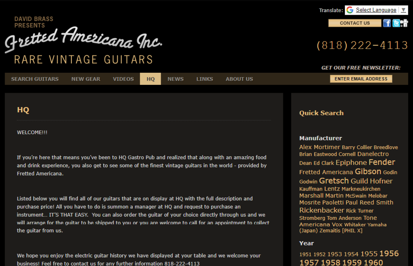 Fretted Americana Site - HQ 