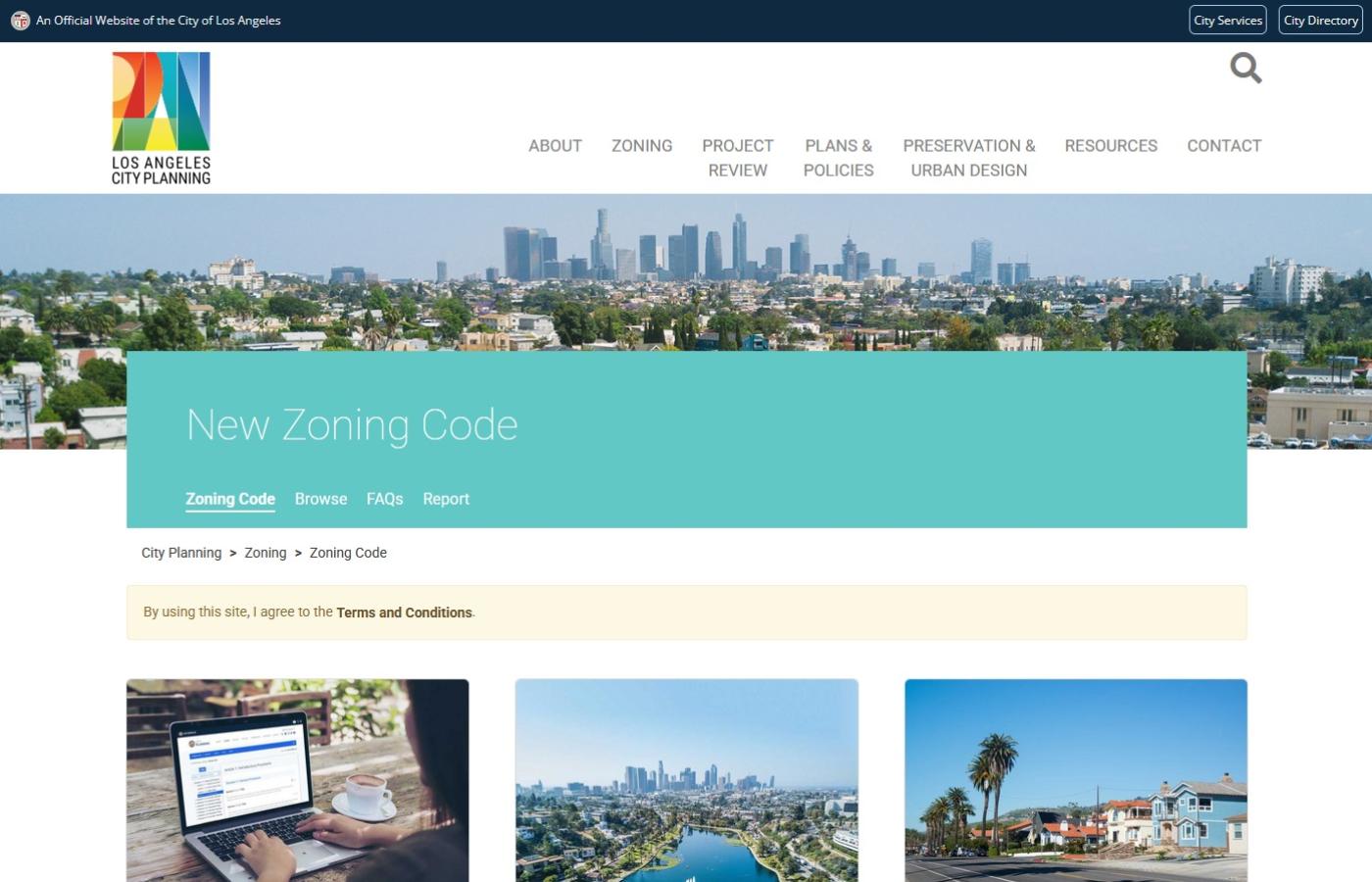 Los Angeles Department City Planning Zoning Code Portal