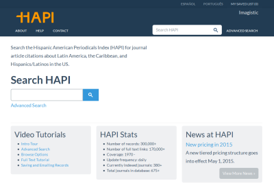 Hispanic American Periodicals Index - Home Page