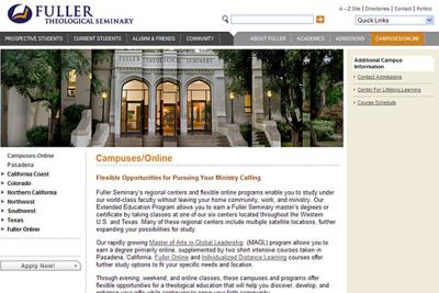 Fuller Theological Seminary - Sub page