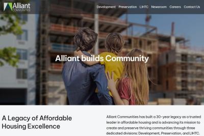 Alliant Communities Website Homepage Alliant Builds Community