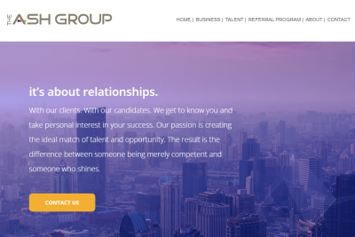 The Ash Group homescreen